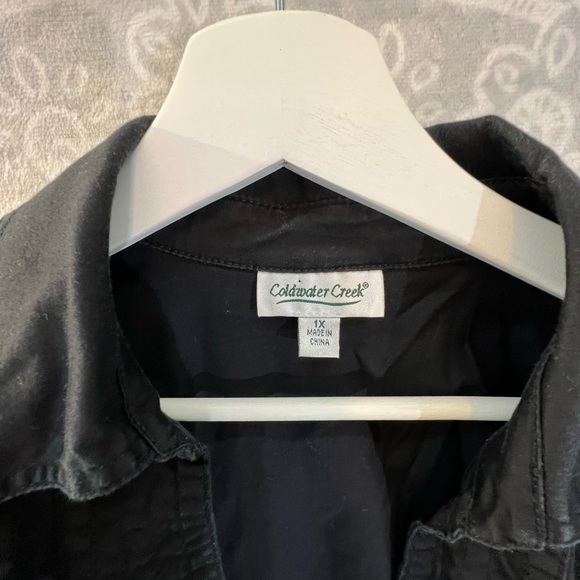 COLDWATER CREEK 1X BLACK BLAZER JACKET EUC WARM LAYER CUTE - Picture 7 of 15